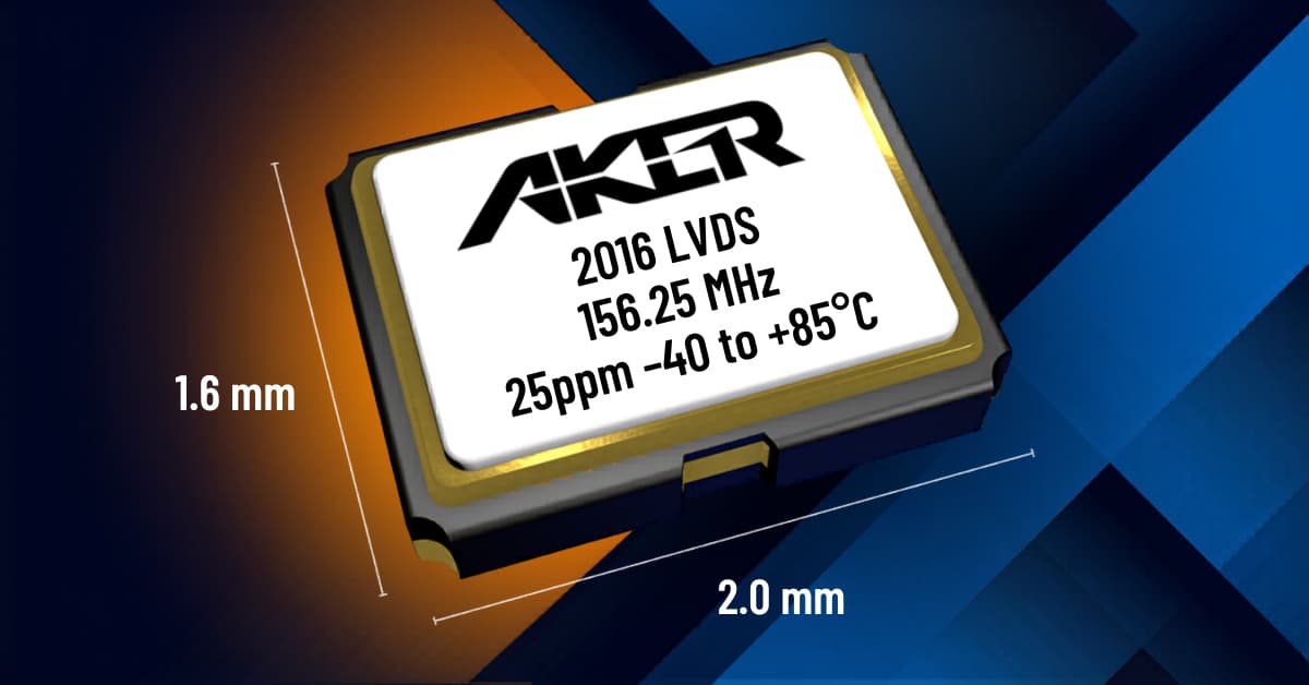 安碁科技推出 2.0 × 1.6 mm LVDS 差动石英振荡器