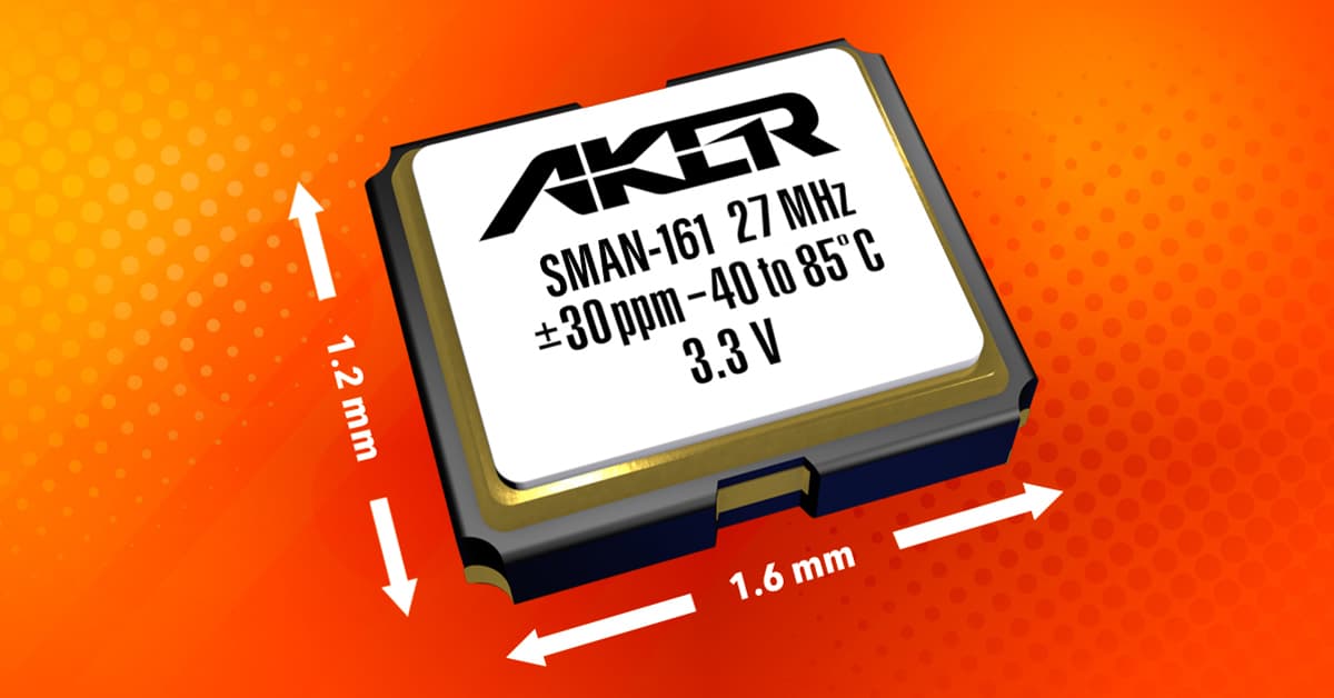 安碁科技全新推出 SMAN-161 系列超微型石英晶体振荡器